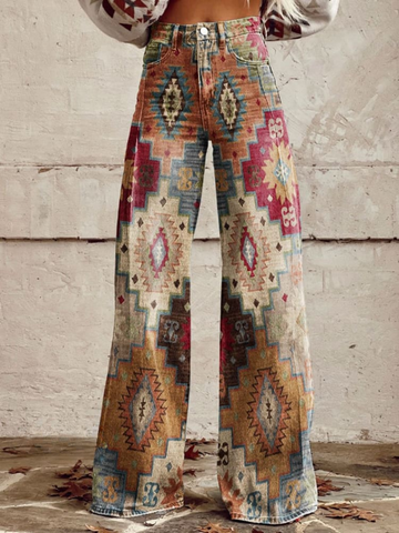 LÉA | Retro Chevron Pants Elegant and Modern