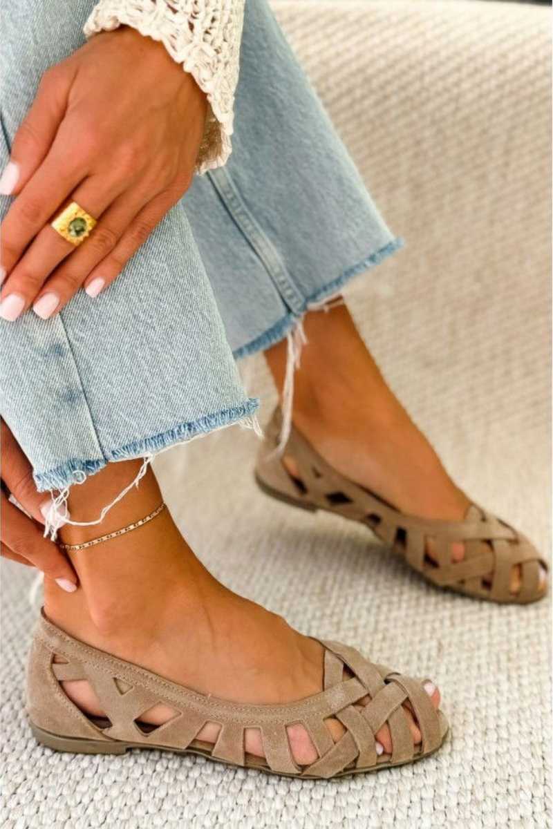 Hina | Flat Open-Toe Woven Sandals