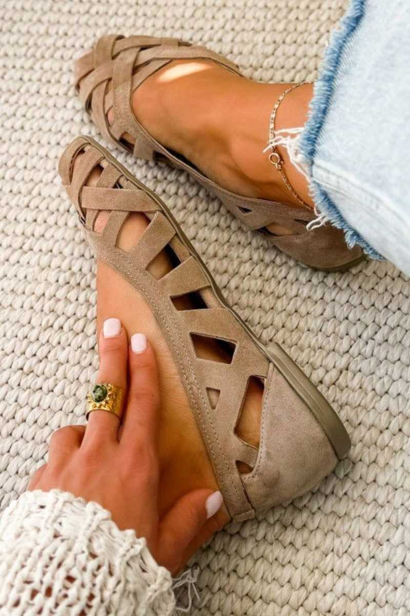 Hina | Flat Open-Toe Woven Sandals