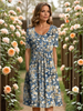 Light blue floral / UK 8 (S)