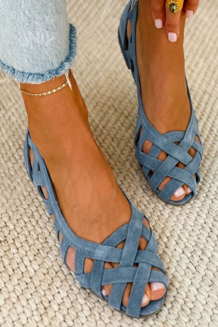 Hina | Flat Open-Toe Woven Sandals