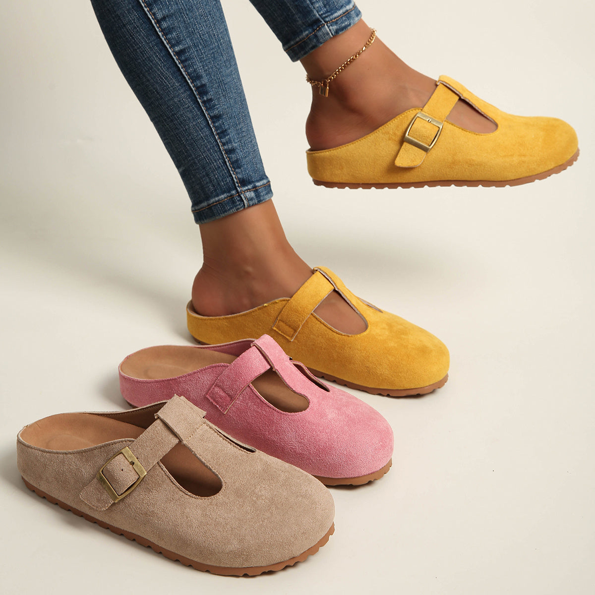 Joyce – Minimalist Buckle Clogs