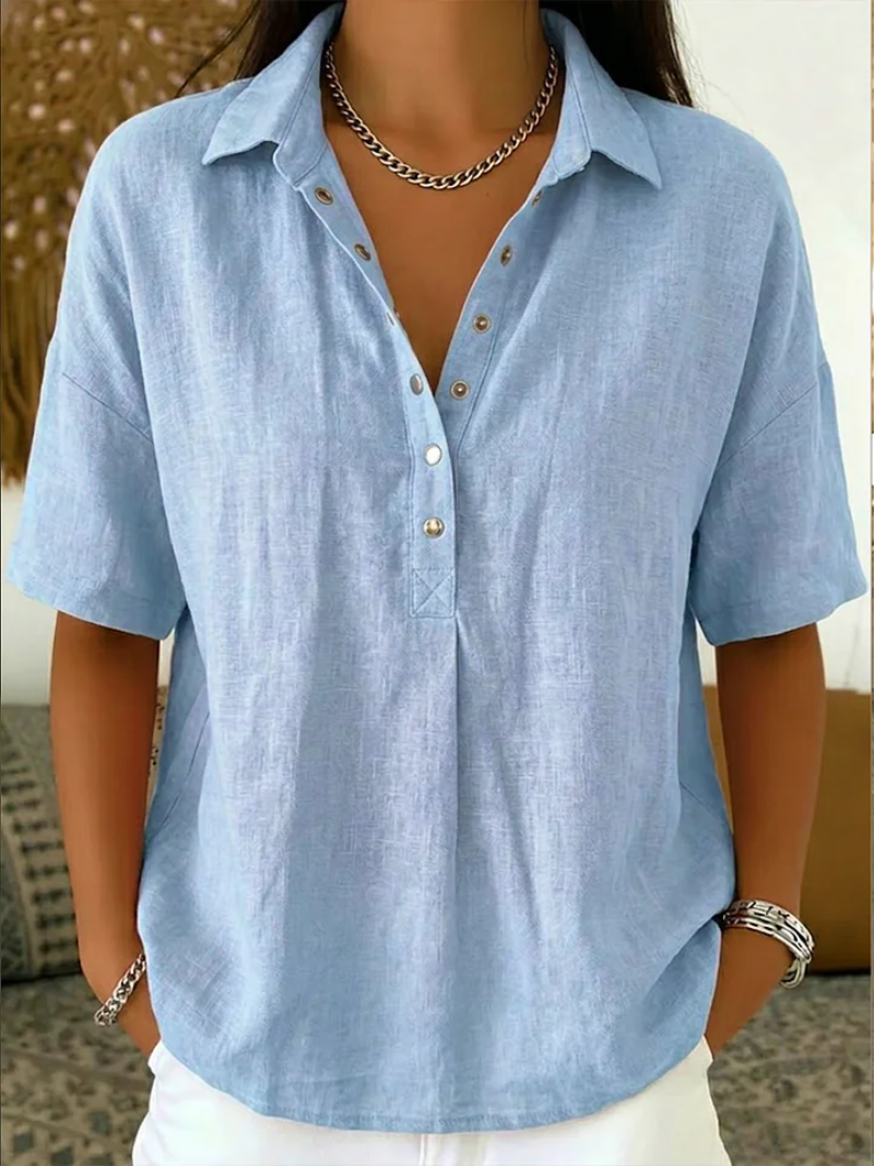 Sarah Clair Ottawa® | Collared Blouse with Button Detail