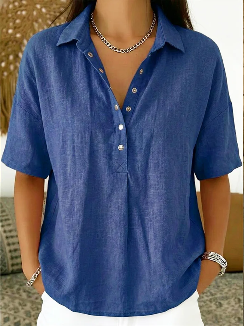 Sarah Clair Ottawa® | Collared Blouse with Button Detail