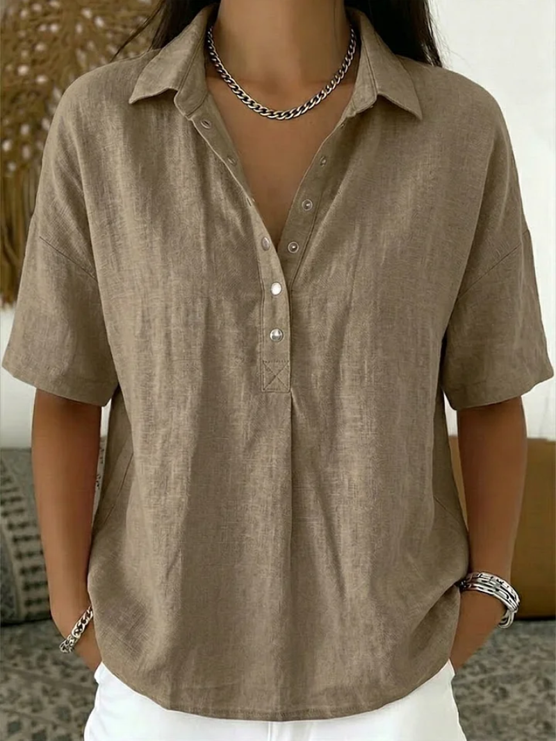 Sarah Clair Ottawa® | Collared Blouse with Button Detail