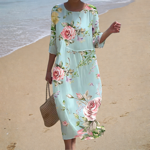 Joséphine | Robe Midi Fleurie