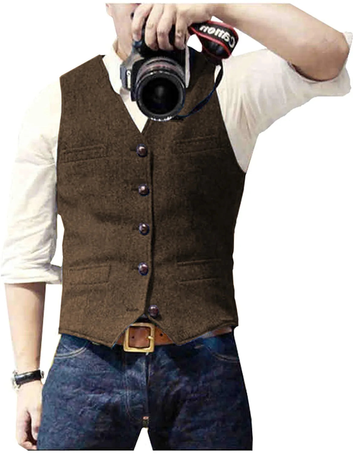 Matthew | Classic Herringbone Tweed Waistcoat