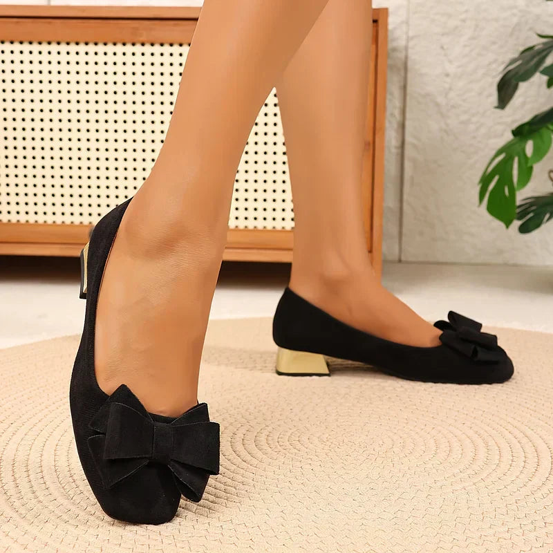Linda – Bow Block Heel Pumps